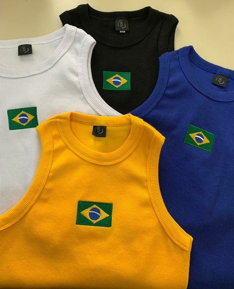 Cropped Bordado Brasil