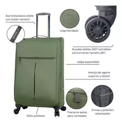 Valija Wanderlust Urban Mode SOFT Verde Militar 24 pulgadas - comprar online