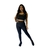 Imagem do Calça legging cós alto leg tule lateral feminina academia