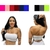 Top faixa tomara que caia sutia cropped com bojo removível feminino fitness academia - comprar online