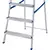 Escalera de aluminio tijera Mor 5105 plateada