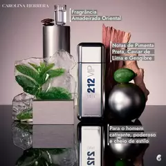 212 VIP Men Carolina Herrera Eau de Toilette - Perfume Masculino 100ml - Gel Cosméticos