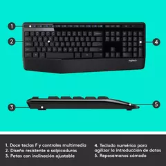 TECLADO + MOUSE INALÁMBRICO LOGITECH MK345 - comprar online