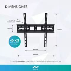 SOPORTE SMART TV NICTOM STVSP03 32-75 PULGADAS FIJO - comprar online