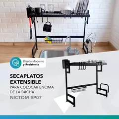 Imagen de SECA PLATOS PARA COCINA NICTOM EP07 NEGRO
