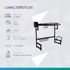 SECA PLATOS PARA COCINA NICTOM EP07 NEGRO - ADneT