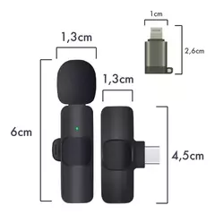 Imagen de MICROFONO INALAMBRICO K8 T/C + ADAP IPHONE