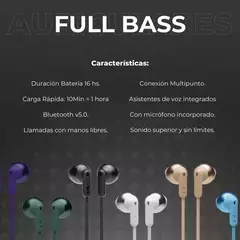 Imagen de AURICULARES WOLLOW FULL BASS BT