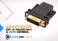 Imagen de CONECTOR HDMI HEMBRA A DVI 24+1 MALIBU