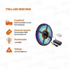TIRA LED 5MTS RGB C CONTROL - comprar online