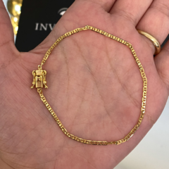 Pulseira Piastrine 2mm Fecho Gaveta na internet