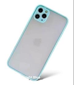 Funda para iPhone 14 PRO en TPU transparente mate con contorno en color - comprar en línea