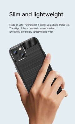 Funda TPU suave de fibra al carbono para iPhone 13 PRO - comprar en línea