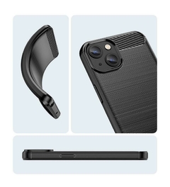 Funda TPU suave de fibra al carbono para iPhone 13