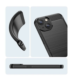 Funda TPU suave de fibra al carbono para iPhone 14 PRO