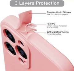 Imagen de Funda para iPhone 13 PRO en silicona líquida con protección en área de cámara LUXURY lisa