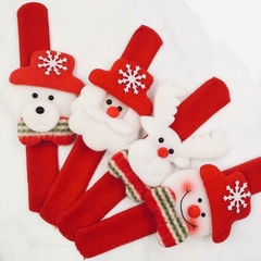 Pulseras tipo Slap Navideñas (PQTE con 4 pzas)