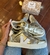 Tênis Vert Velcro Dourado