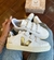 Tênis Vert Velcro Branco/Dourado