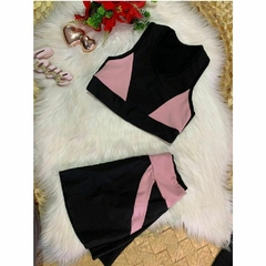 Conjunto Short Saia + Cropped Emanuela Fitness - GM STORE