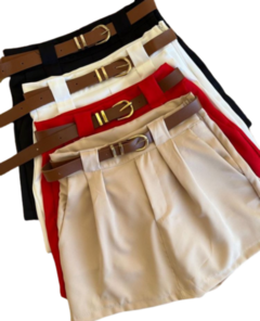 SORT SAIA COM CINTO ALFAIATARIA PREMIUM