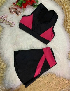 Conjunto Short Saia + Cropped Emanuela Fitness - comprar online