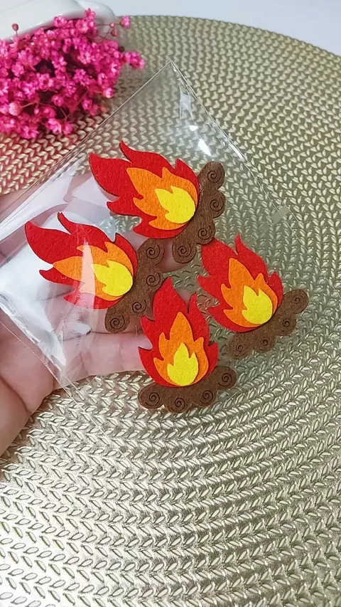 kit 4 unidades fogueira de feltro - comprar online