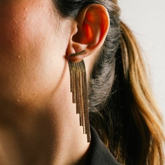 Brinco Fringe Longo