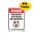 2 Placas de Sinalização Atenção Proibido Entrada de Animais 15x20cm - loja online