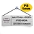 Placa Aviso De Porta Mantenha Porta Fechada Ar Condicionado 30x10cm - 2M