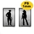 Imagem do Placas Banheiro Feminino Masculino Cowboy Aço Escovado