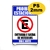 Placa Proibido Estacionar Entrada e Saída de Veículos Azul - comprar online