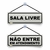 Placa de Sala Livre/Não Entre com Ventosa em Aço Escovado 30x10cm - comprar online