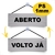 Placa De Sinalização Aberto E Volto Já Para Porta Comercio 30x10cm - 2M