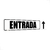 Placa De Sinalização Para Entrada Placa De Entrada Com Seta 100x20cm - comprar online