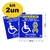 2 Placas Autista Pcd Interno Carro C/ Ventosa Lei Deficiência 13x13cm