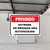 Placa Proibida Entrada de Pessoas Não Autorizadas Aviso 30x20cm - loja online
