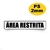 Placa Área Restrita Grande Prédio Empresa Garagem 100x20cm - 2M