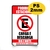 Placa Proibido Estacionar Carga e Descarga Vermelho - 2M