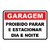 Placa De Garagem Proibido Parar E Estacionar Dia E Noite 30x20cm - comprar online