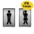 Imagem do Placas Banheiro Feminino Masculino Apertados Aço Escovado