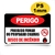 Placa De Sinalização Proibido Fumar Risco De Incêndio Perigo - 2M