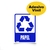 Kit 8 Adesivos Vinil P/ Lixeira Coleta Seletiva Reciclagem - 2M