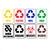 Kit 8 Adesivos Vinil P/ Lixeira Coleta Seletiva Reciclagem