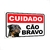 Placa Cuidado Cão Bravo Rottweiler 30x20cm