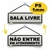 Placa de Sala Livre/Não Entre com Ventosa em Aço Escovado 30x10cm - loja online