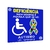 2 Placas Autista Pcd Interno Carro C/ Ventosa Lei Deficiência 13x13cm - comprar online