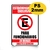 Placa Estacionamento Exclusivo Funcionários Vermelho 40x60cm - 2M