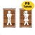 Placas Banheiro Feminino Masculino Apertados Aço Escovado - 2M