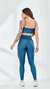 Conjunto Top e Legging Trilobal com Text. Azul Metálico na internet